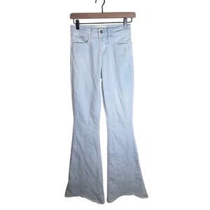 L'AGENCE Marty high waist ultra light wash flare denim jeans 23